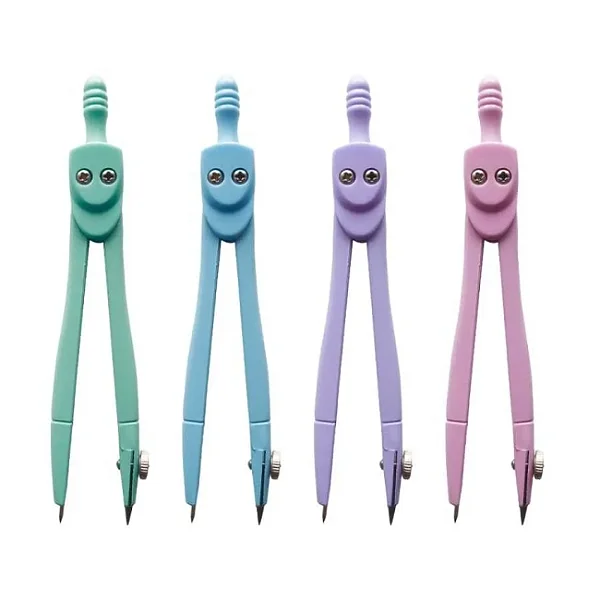 Compasso de Metal Sem Tiralinha Pastel KIT