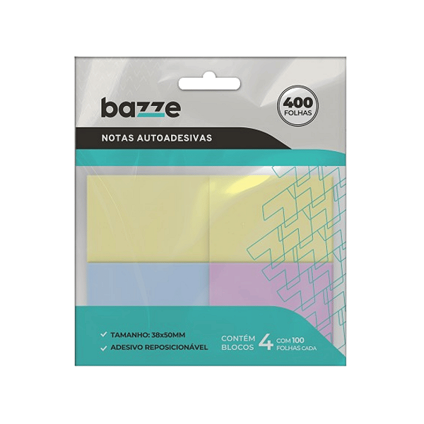 Bloco de Notas Autoadesivas 38x50mm Bazze