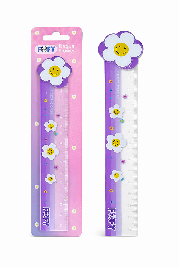 Regua Flower 15 cm Fofy