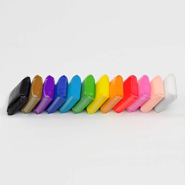 Kit Massa de EVA KAZ 12 Cores com 3 Ferramentas