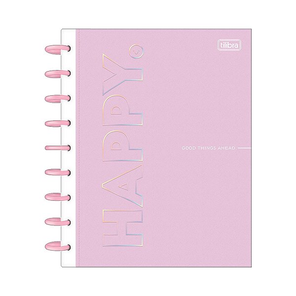Caderno Capa Dura Tilibra Tilidisco Colegial 1 Matéria Happy 80 Folhas