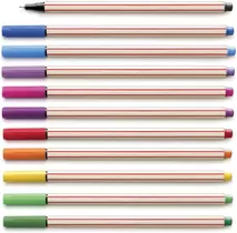 Kit 8 Canetas Microline 0.4mm Compactor Cores Sortidas