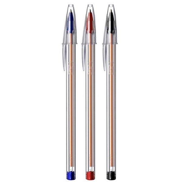 Caneta Esferografica BIC Cristal Fina - com 3 Unidades