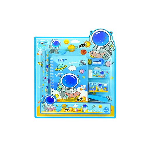 Kit Escolar Astros Fofy 7 Peças Infantil Completo