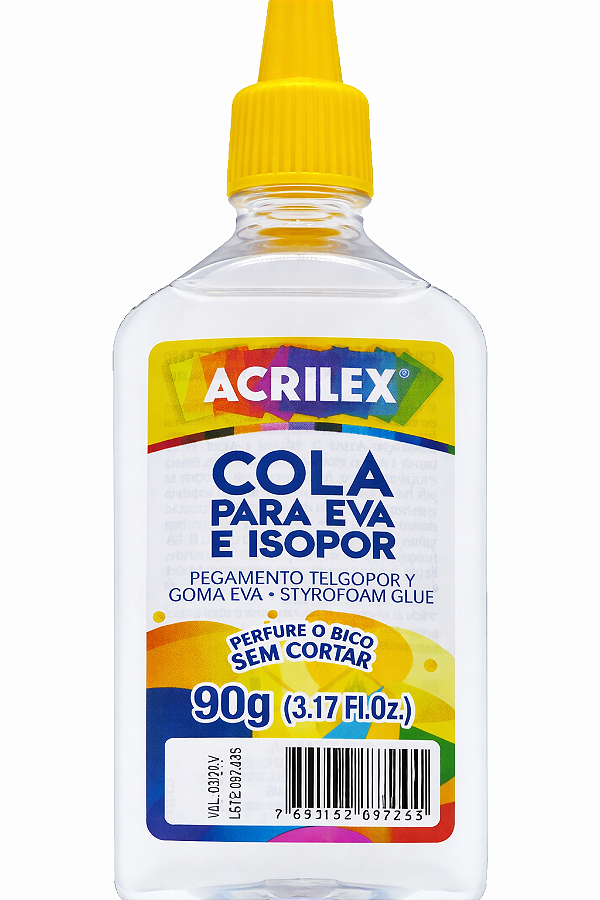 Cola para EVA e Isopor Acrilex – Alta Fixação e Secagem Rápida