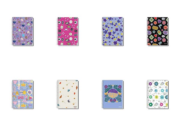 Caderno Pauta Branca Uau - Espiral 96 Folhas 140x202mm