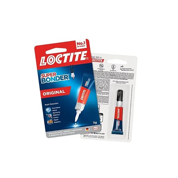 Cola Instantânea Super Bonder 3g Loctite – Alta Fixação Secagem Rápida