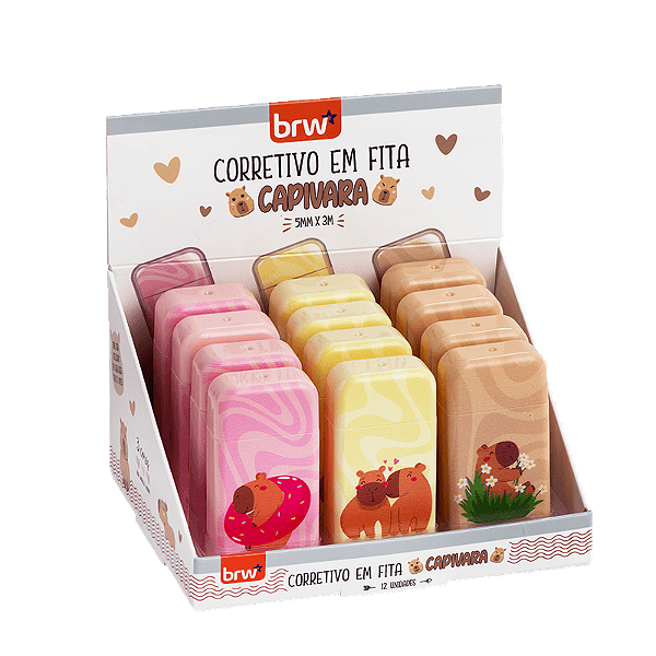 Corretivo em Fita Capivara 5mm x 3m BRW – Secagem Instantânea