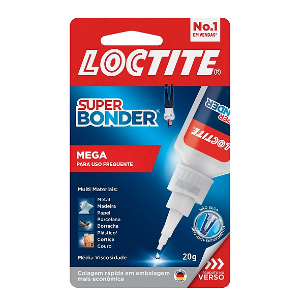 Cola Instantânea Super Bonder 20g Loctite – Alta Fixação Secagem Rápida