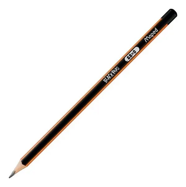 Lápis Preto Maped Black Peps Graduado 6B – Traço Macio e Intenso
