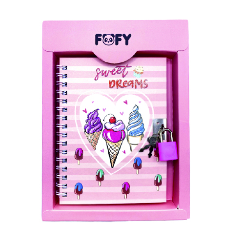 Diário Candy Rosa Fofy – Kit Presente Criativo Infantil