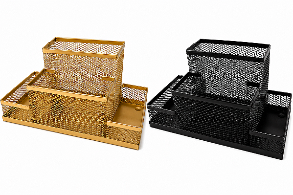 Porta Objetos Aramado – Organizador de Mesa Metálico