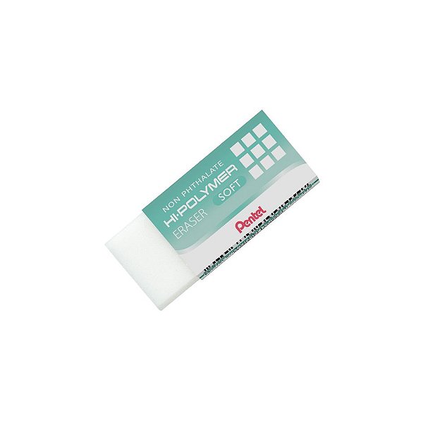 Borracha Hi-Polymer Soft Pentel Branca para Lápis e Lapiseira