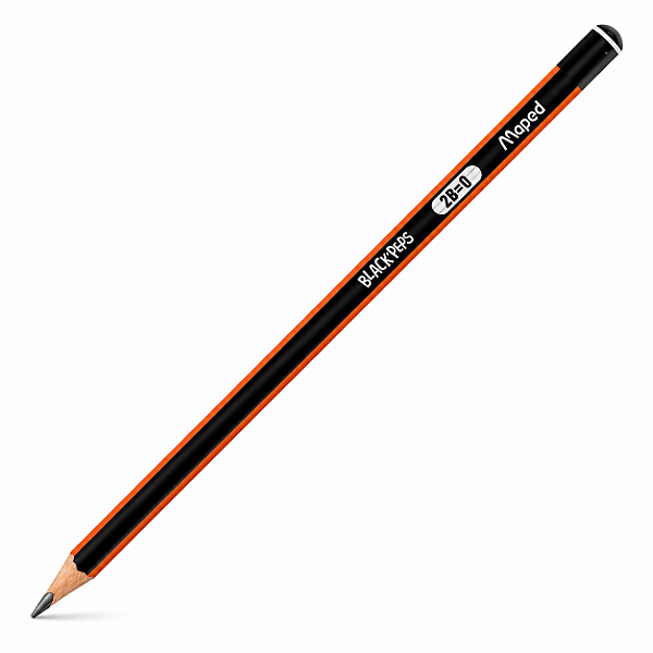 Lápis Preto Maped Black Peps Graduado 2B – Traço Macio e Intenso