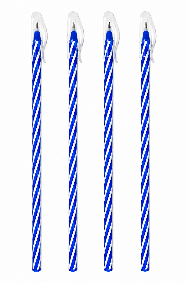 Kit com 4 Canetas Esferográfica KIT Vortex 0,7 mm - Azul
