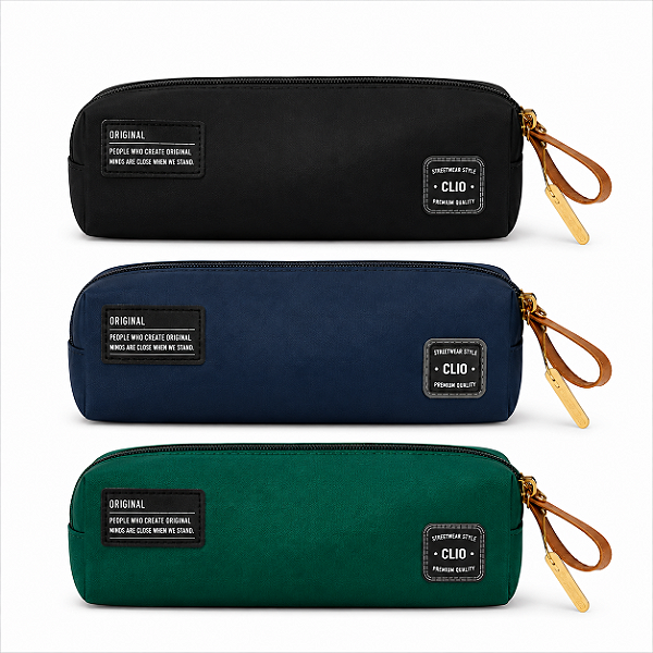 Estojo Simples Clio Style Sport Collection 20x5x5cm - Poliéster com Zíper - MF24062