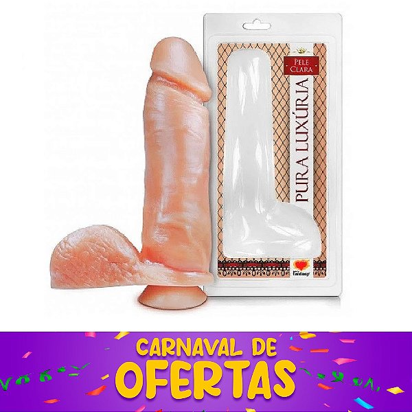 Pênis 20 x 4,7cm Ventosa Escroto Sexy Fantasy