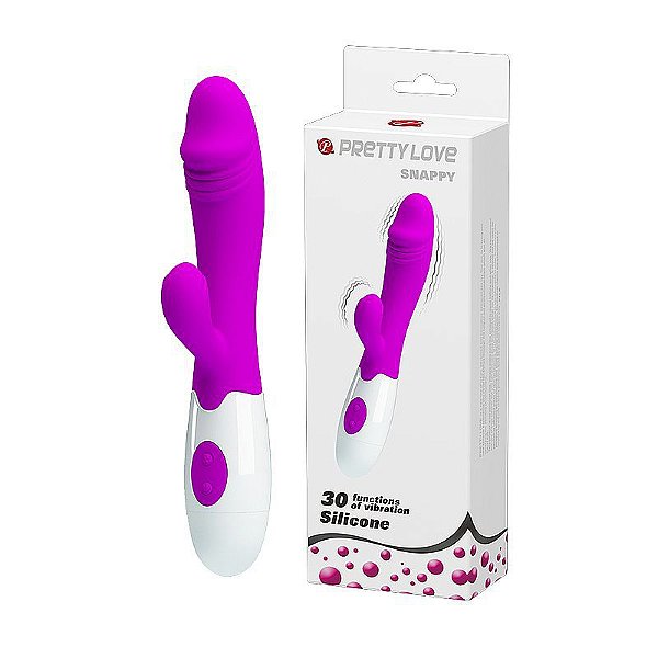 Vibrador Snappy - Silicone Cirúrgico 30 Vibrações - Pretty Love