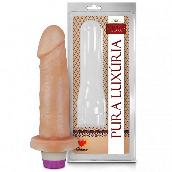 Pênis 14x 3,7cm Realístico com Vibrador - Sexy Fantasy