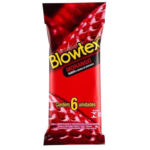 Preservativo Aromatizado de Morango 6 Unidades Blowtex