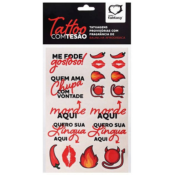 Tatto Com Prazer Tatuagem Temporária Sexy Fantasy