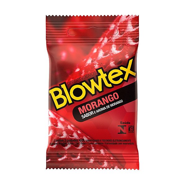 Preservativo 03 unid Morango Blowtex