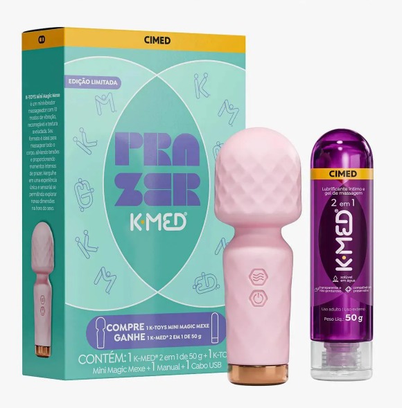 Kit Prazer K-med K-Toys - Mini Varinha Mágica + Lubrificante
