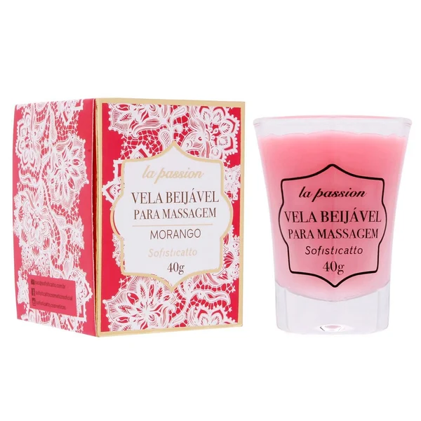 Vela Beijável Para Massagem 40G Sofisticatto