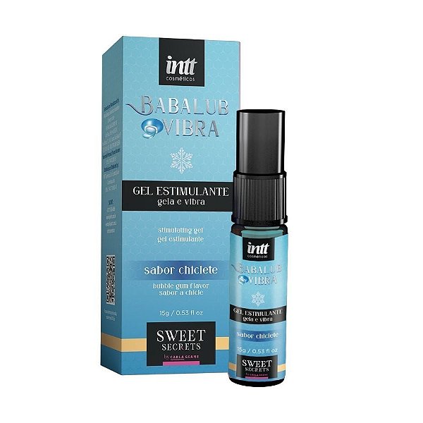 Gel Babalub Vibra Ice unissex aroma chiclete by Carla Geane 15g