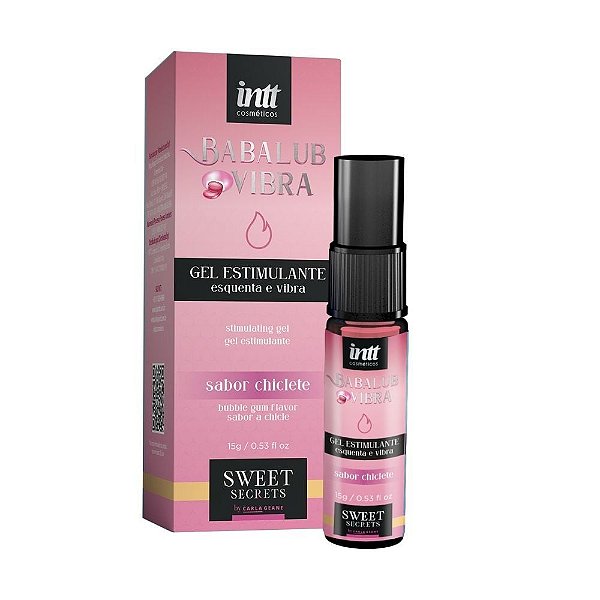 Gel Babalub Vibra Hot unissex aroma chiclete by Carla Geane 15g