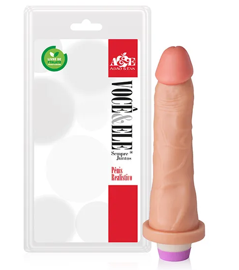 Prótese Peniana com Vibro 18,5 X 4,5cm