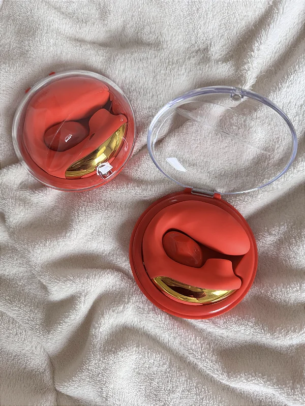 Vibrador e Sugador Flex - Vermelho