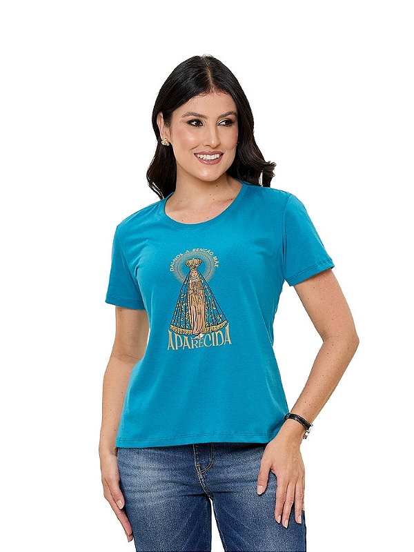 Baby look Nossa Senhora Aparecida 100% algodao