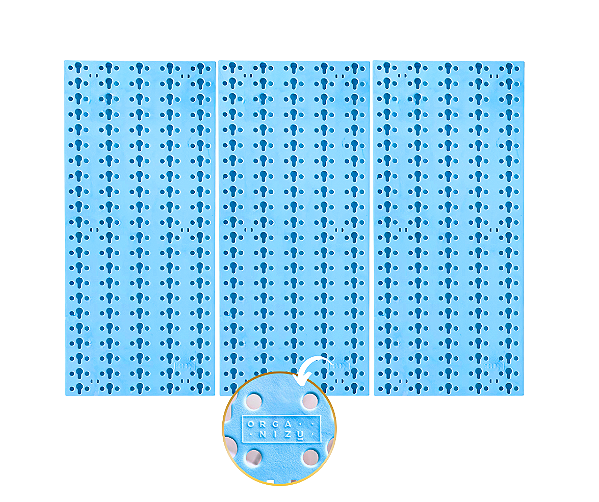 KIT 3 Placas pegboard setup organizacional 660X484MM