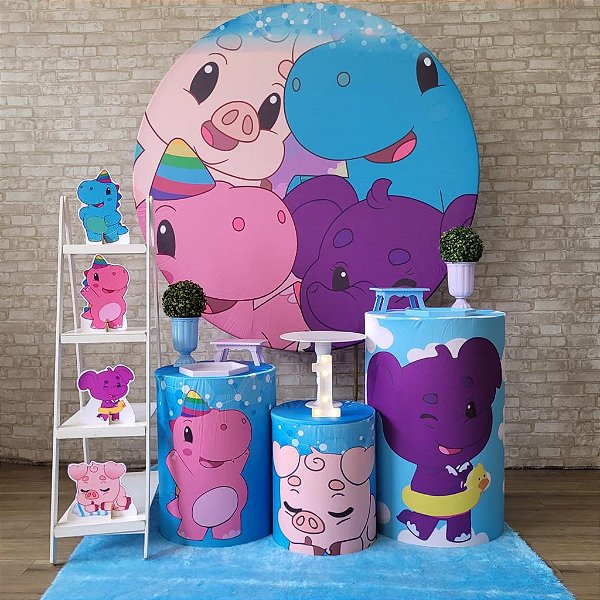 Alugue Tema Para Festa Decoração Baby Tube Tecido ( Modelo 2 )