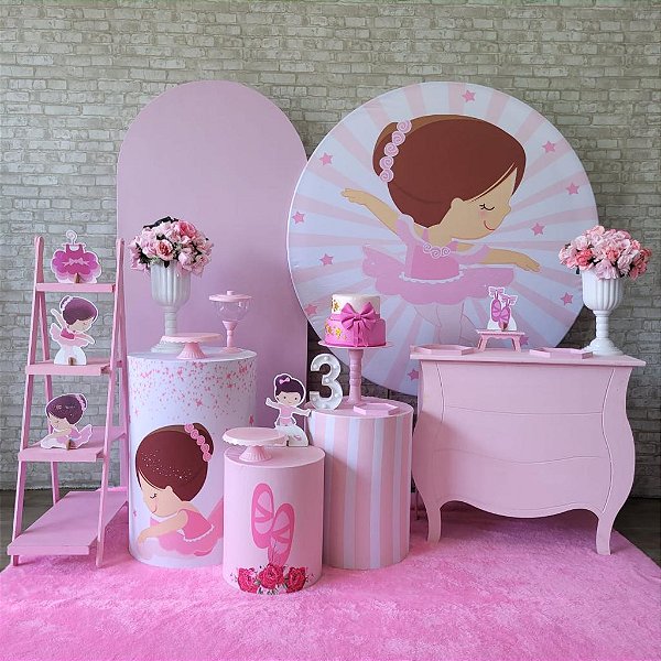 Alugue Tema Para Festa Decoração Bailarina Tecido ( Modelo 3 )