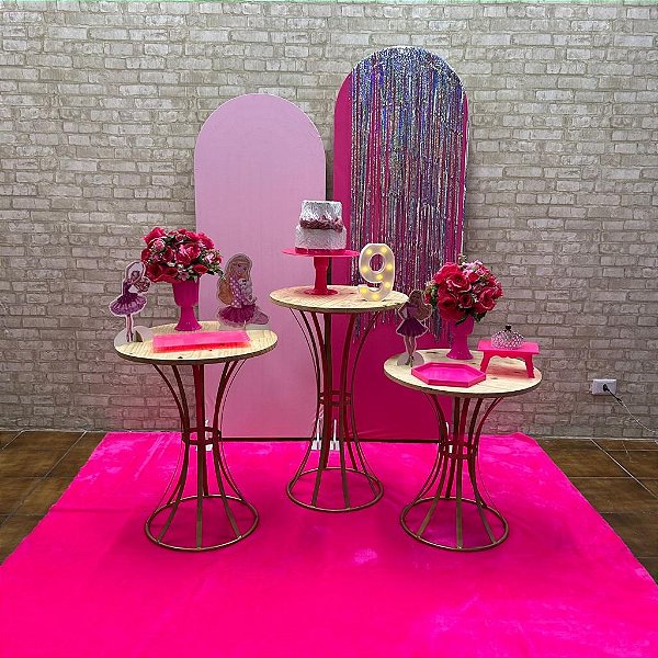 Alugue Tema Para Festa Decoração Barbie Tecido ( Modelo 3 )