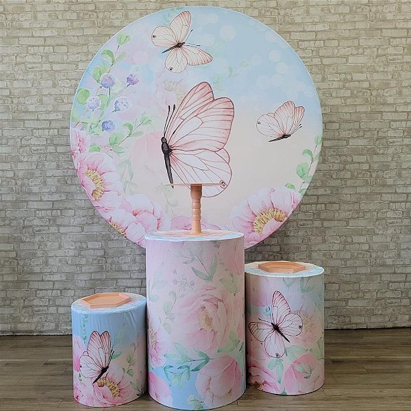 Alugue Tema Para Festa Decoração Borboleta Tecido ( Modelo 1 )