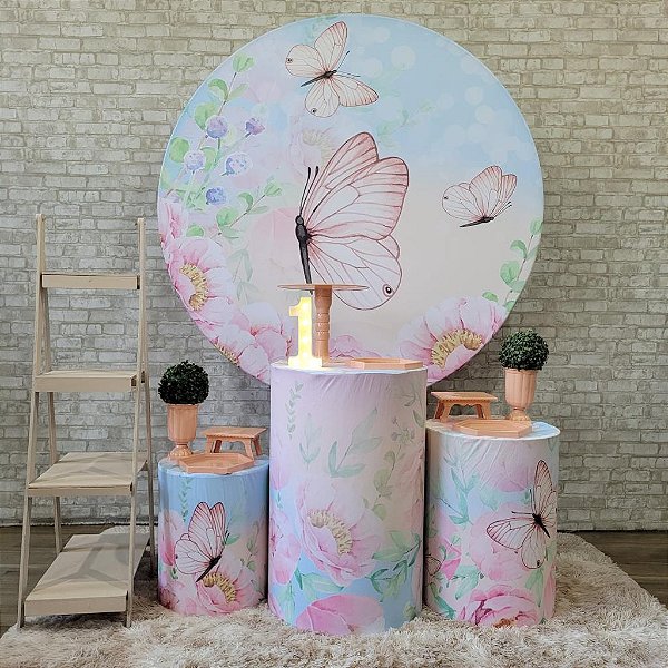 Alugue Tema Para Festa Decoração Borboleta Tecido ( Modelo 2 )