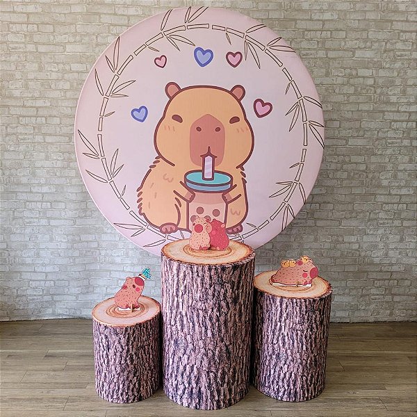 Alugue Tema Para Festa Decoração Capivara Tecido ( Modelo 1 )