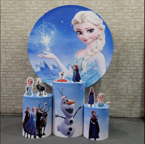 Alugue Tema Para Festa Decoração Frozen Tecido ( Modelo 1 )