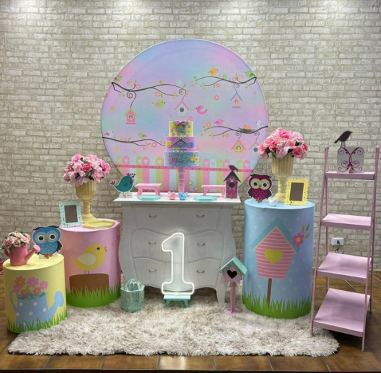 Alugue Tema Para Festa Decoração Jardim Encantado Tecido ( Modelo 3 )