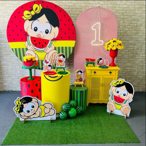 Alugue Tema Para Festa Decoração Magali Baby Tecido ( Modelo 3 )