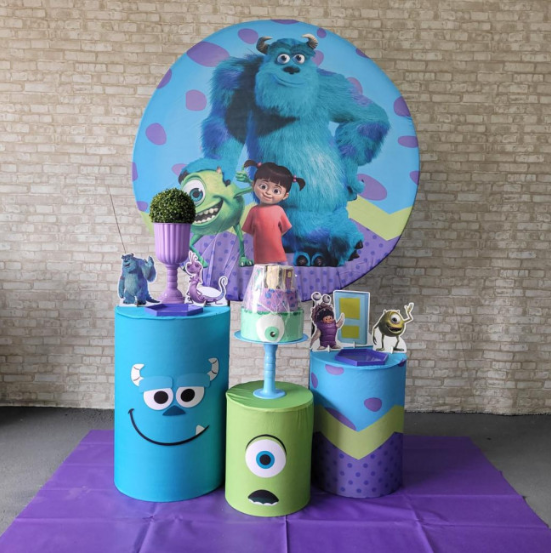 Alugue Tema Para Festa Decoração Monstros S.A. Tecido ( Modelo 2 )