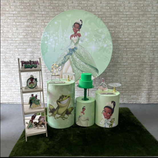 Alugue Tema Para Festa Decoração Princesa e o Sapo Tecido ( Modelo 2 )