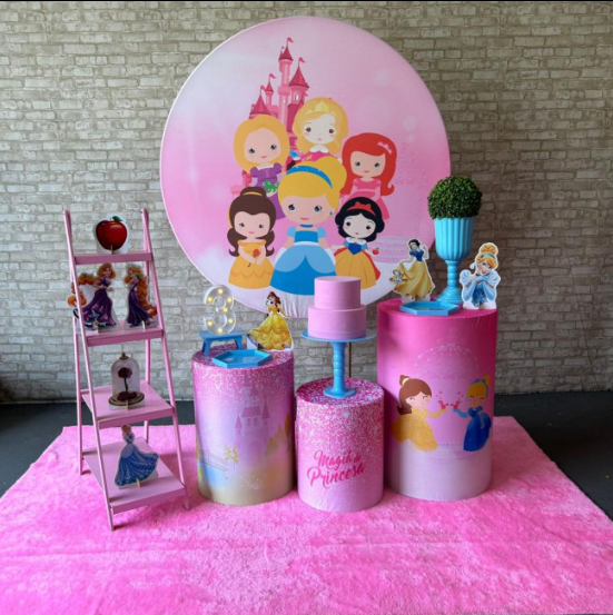 Alugue Tema Para Festa Decoração Princesas Baby Tecido ( Modelo 2 )