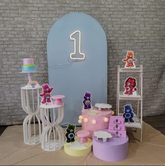 Alugue Tema Para Festa Decoração Ursinhos Carinhosos Tecido ( Modelo 3 )