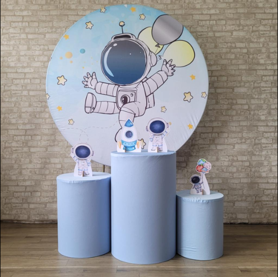 Alugue Tema Para Festa Decoração Astronauta Tecido ( Modelo 1 )