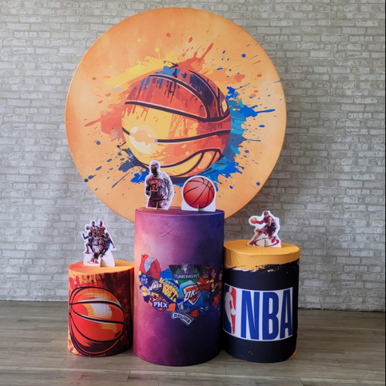 Alugue Tema Para Festa Decoração Basquete Tecido ( Modelo 1 )