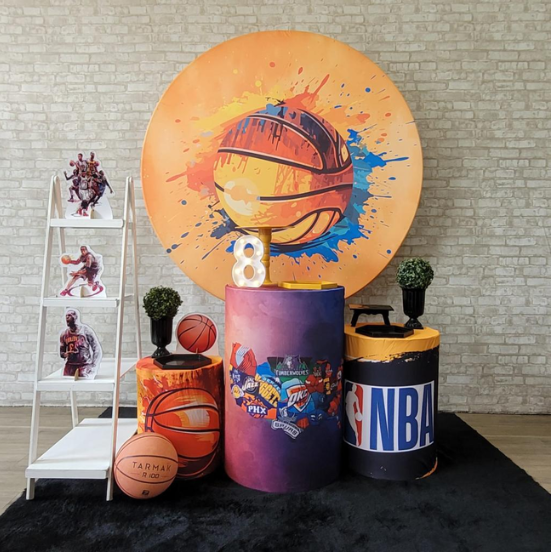 Alugue Tema Para Festa Decoração Basquete Tecido ( Modelo 2 )